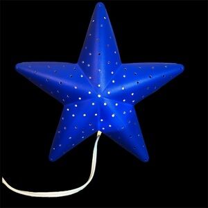 Vintage ikea Blue Star-Shaped Light celestial